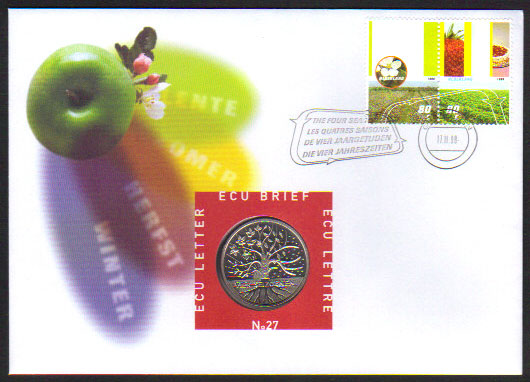 1998 Netherlands Ecu Letter (Four Seasons) K000075